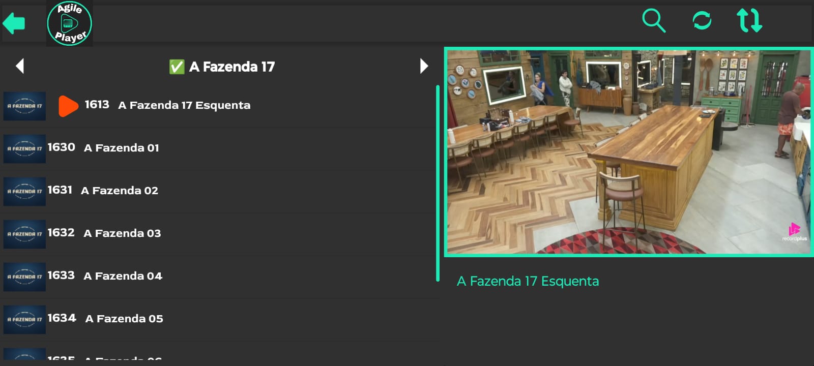 AGILE PLAYER USUARIO E SENHA